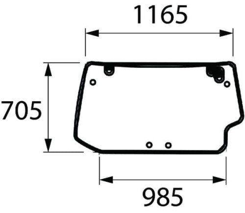 Szyba tylna 00121438030N - Intertraktor
