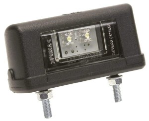 Lampa oświetlenia tablicy rejestracyjnej LED, prostokątna, przezroczysta 12/24V przykręcana Waś 1400300450