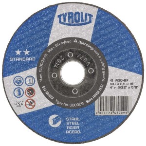 Tarcza do cięcia stali Standard Tyrolit, wypukła,, 115 x 3,0 mm 367785
