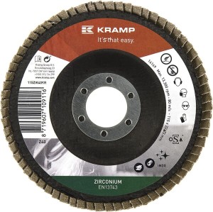 Tarcza szlifierska wachlarzowa, 115x22 mm K40 Zirconium Kramp 115ZIK40KR