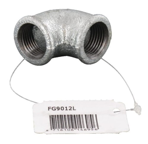 Kształtka rurowa nr 90 złączka kątowa 90° gwint wew./ gwint wew. ocynk, 1/2" FG9012L - Intertraktor