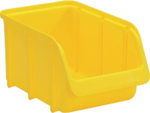 Pojemnik warsztatowy, 145x240x125 mm, żółty polipropylenowy, Linbin no. 3 Hünersdorff WE6732