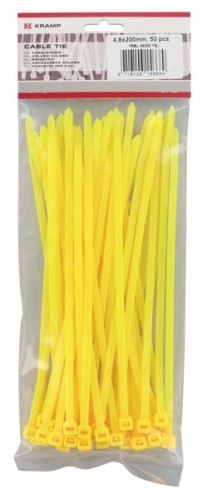 Opaski kablowe 4.8x200 mm żółte, Poliamid, max. Ø 53 mm op. 50 szt. Kramp TRBL48200YEL - Intertraktor