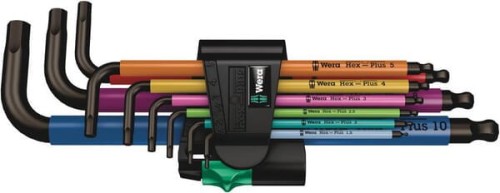 Zestaw kluczy trzpieniowych z kulką BlackLaser Multicolour Wera 9 ele. 05022089001WERA - Intertraktor