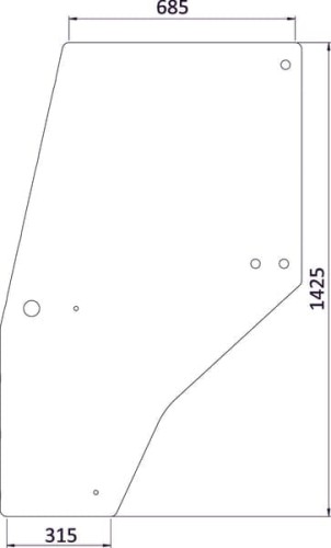 Szyba drzwi 144969A1KR - Intertraktor