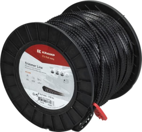 Żyłka tnąca Ø 4mm 110m kwadratowa Nylsaw czarna Kramp NL40110NKR - Intertraktor