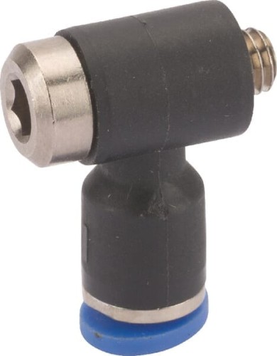 Złącze wtykowe kątowe, 6 mm gwint zew. 1/8" Kramp BCS618PB - Intertraktor