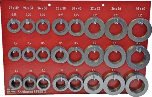 Asortyment podkładek dystansowych 22 - 40 mm Kramp, 560 ele. SE9882 - Intertraktor