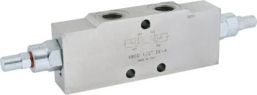 Zawór zwrotno-hamujący bliźniaczy VBCD DE A, G3/8" C056V0422 - Intertraktor