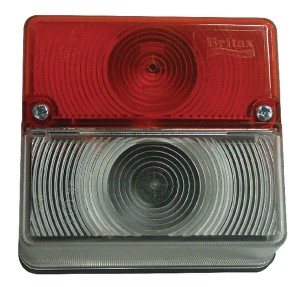 Lampa kierunkowskazu i postoju, kwadratowa, 12/24V pomaranczowo/biała,  przykręcana 105x97x52 mm Britax TOR4514
