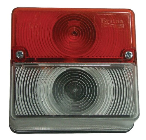 Lampa kierunkowskazu i postoju, kwadratowa, 12/24V pomaranczowo/biała,  przykręcana 105x97x52 mm Britax TOR4514 - Intertraktor