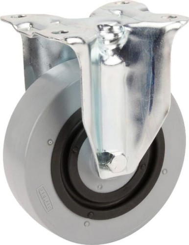 Koła skrętne z powierzchnią z szarego poliamidu z gumowym rdzeniem 3478HUR125P62 - Intertraktor