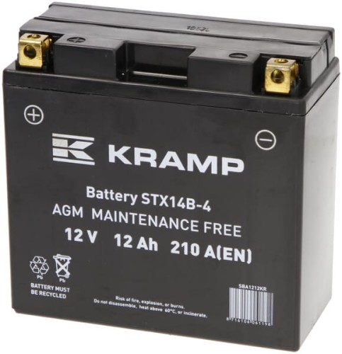 Akumulator 12V 12Ah 210 A zamknięty Kramp SBA1212KR - Intertraktor