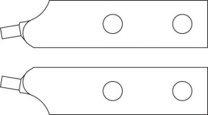 Pair of spare tips, straight, d 3.2 mm E8000J4ELGED