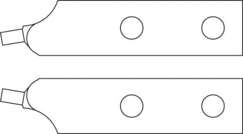 Pair of spare tips, straight, d 3.2 mm E8000J4ELGED - Intertraktor