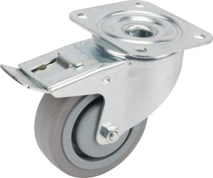 Koła skrętne z elastycznymi oponami gumowymi 3477UFP100P62