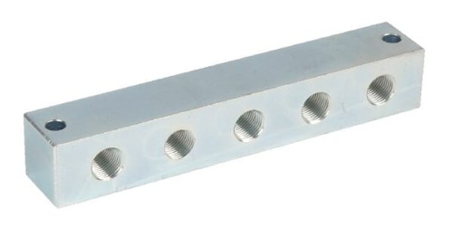 Blok rozdzielający 4 przyłącza M10x1 CLNB5M1010 - Intertraktor