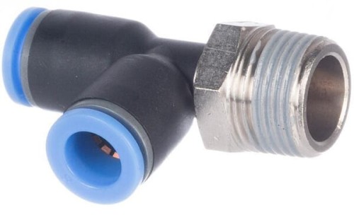Trójnik wtykowy T, obrotowy, gwint zew. 3/8" 8 mm Kramp TCMT838P - Intertraktor