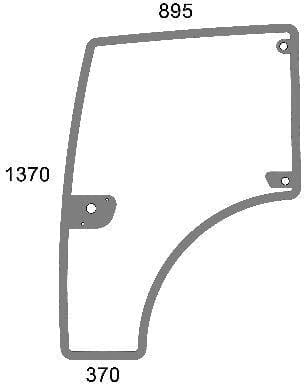 Szyba drzwi kpl. 00142296010N - Intertraktor