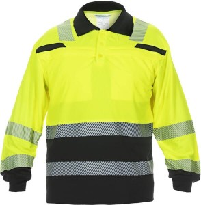 Koszulka polo Tanna z długim rękawem Trendy Hi-Vis żółto/czarna, rozmiar L 040460YBL
