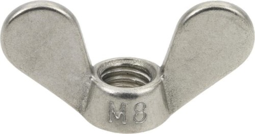 Nakrętka skrzydełkowa A2 Kramp, M8 3158RVSDINP025 - Intertraktor