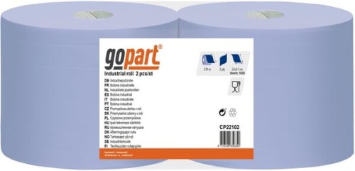 Ręcznik papierowy, niebieski w rolce, 23 cm x 370 m, 2 warstwowy, gopart CP22102 - Intertraktor