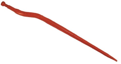 Ząb ładowacza, wygięty: 58 mm profil gwiazda 36x900 mm końcówka szpiczasta z nakrętką M22x1.5 czerwony SHW KT6 - Intertraktor