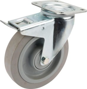 Koła skrętne z elastycznymi oponami gumowymi 3477UFP200P63