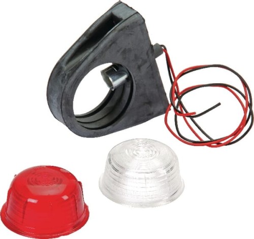 Lampa obrysowa okrągła, czerwona/biała przykręcana Geka SPL21 - Intertraktor