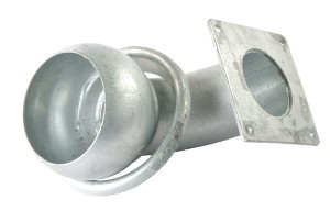 Złącze KKV 6" z kołnierzem czworokątnym 90° 6123090Z