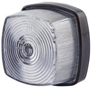 Lampa obrysowa 5W kwadratowa 12V przezroczysta przykręcana 62x40x62 mm Hella 2PF003057041