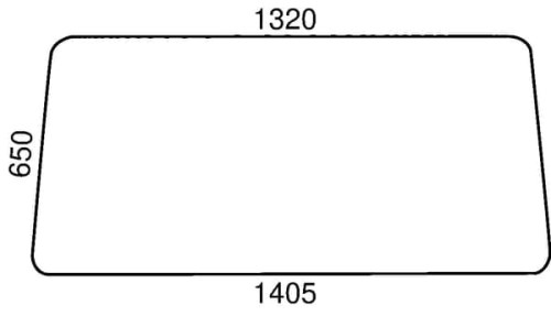 Szyba przednia, górna D9001 - Intertraktor