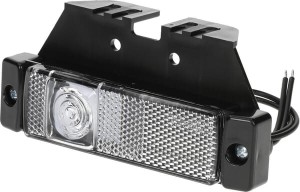 Lampa obrysowa LED, prostokątna, 12/24V z przewodem i uchwytem Kramp LA30143