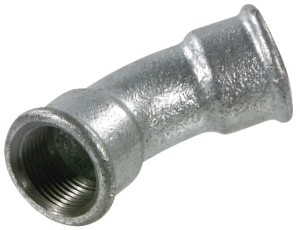 Kolano 45° ocynk. 2xGW 1/2" FG4112
