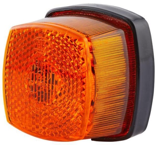 Lampa obrysowa 5W kwadratowa 12/24V pomarańczowa przykręcana Hella 2PS003057051 - Intertraktor