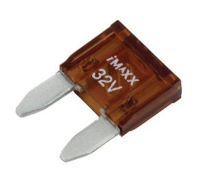 Bezpiecznik płaski Mini, 32V 7.5A L=16.3 mm brązowy op. 50 szt. iMaXX SI20264