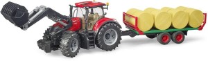 Ciągnik Case IH Optum 300 CVX z ładowaczem czołowym i przyczepą U03198