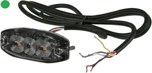 Lampa ostrzegawcza LED, prostokątna, 10/30V zielona, 82x30x9 mm 3 LED Kramp LA20073G