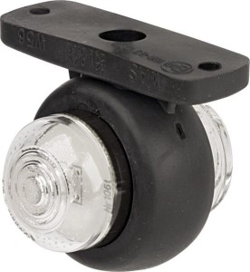 Lampa obrysowa okrągła, 12/24V biała, przykręcana Waś 1400690601