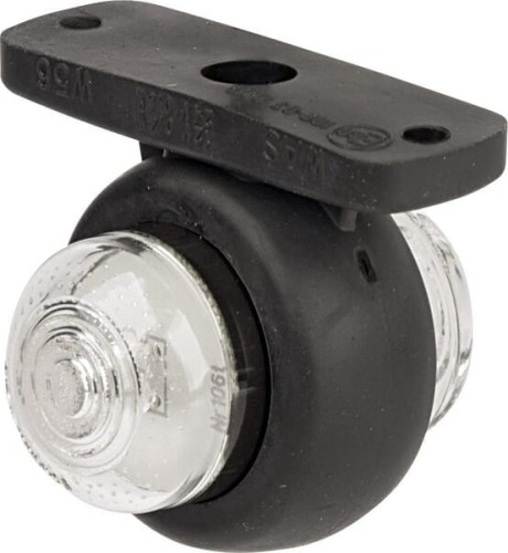 Lampa obrysowa okrągła, 12/24V biała, przykręcana Waś 1400690601 - Intertraktor