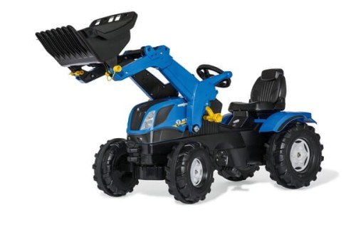 Traktor z napędem na pedały i ładowaczem New Holland T7 wiek od 3 lat RollyFarmtrac Rolly Toys R61125 - Intertraktor
