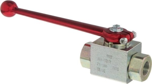 Zawór kulowy dwudrożny 3/8 BSP, dźwignia z aluminium KHR06AL - Intertraktor