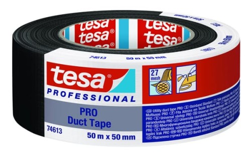 Taśma klejąca PRO, 50 m x 50 mm, czarna T746130000201 - Intertraktor
