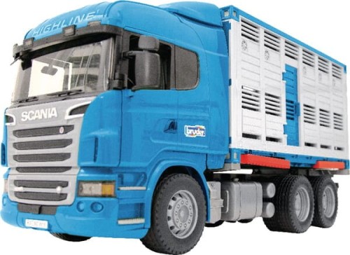 Ciężarówka Scania z przyczepą do przewożenia bydła U03549 - Intertraktor