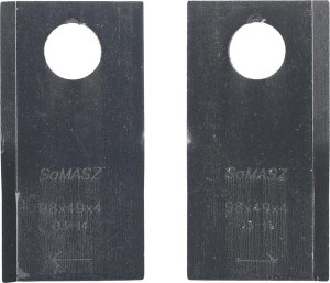 Nożyk kosiarki rotacyjnej lewy/prawy 98x49x3 mm otwór Ø 19.5 mm okrągły pasuje do SaMASZ 12 szt. 5680025050700