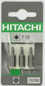 Bity Torx 1/4 T15-25mm (3×) 752308