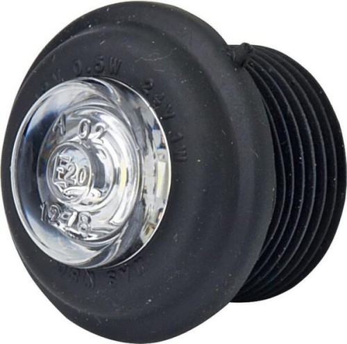 Lampa obrysowa LED, okrągłą 12/24V przezroczysta, przykręcana Waś 1400300668 - Intertraktor