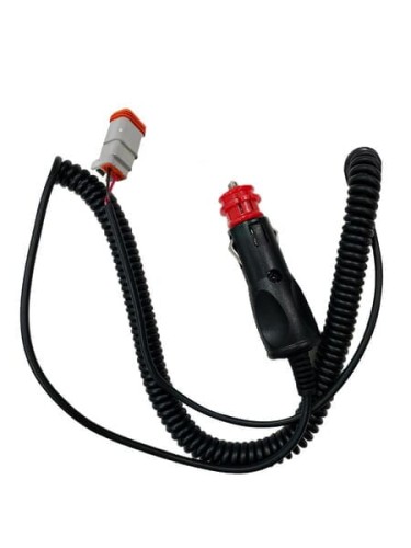 Przewód spiralny z wtyczką Deutsch DT2 do gniazda zapalniczki (max. 25W) 3 m KADTSPIRCIG - Intertraktor