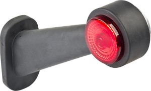 Lampa obrysowa LED, prawa, 12/24V czerwona/przezroczysta, przykręcana Waś 1400300295BCP
