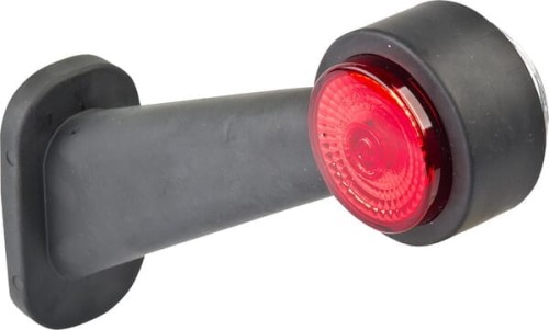 Lampa obrysowa LED, prawa, 12/24V czerwona/przezroczysta, przykręcana Waś 1400300295BCP - Intertraktor